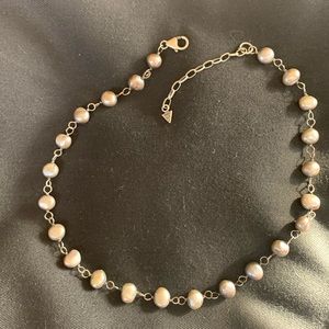 Silpada 16 inch necklace with silver/gray stones. 925 silver clasp.